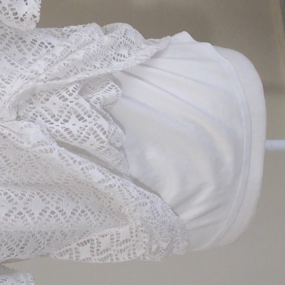 Old Navy off-shoulder white lined top Size M Made in the USA - Picture 7 of 9